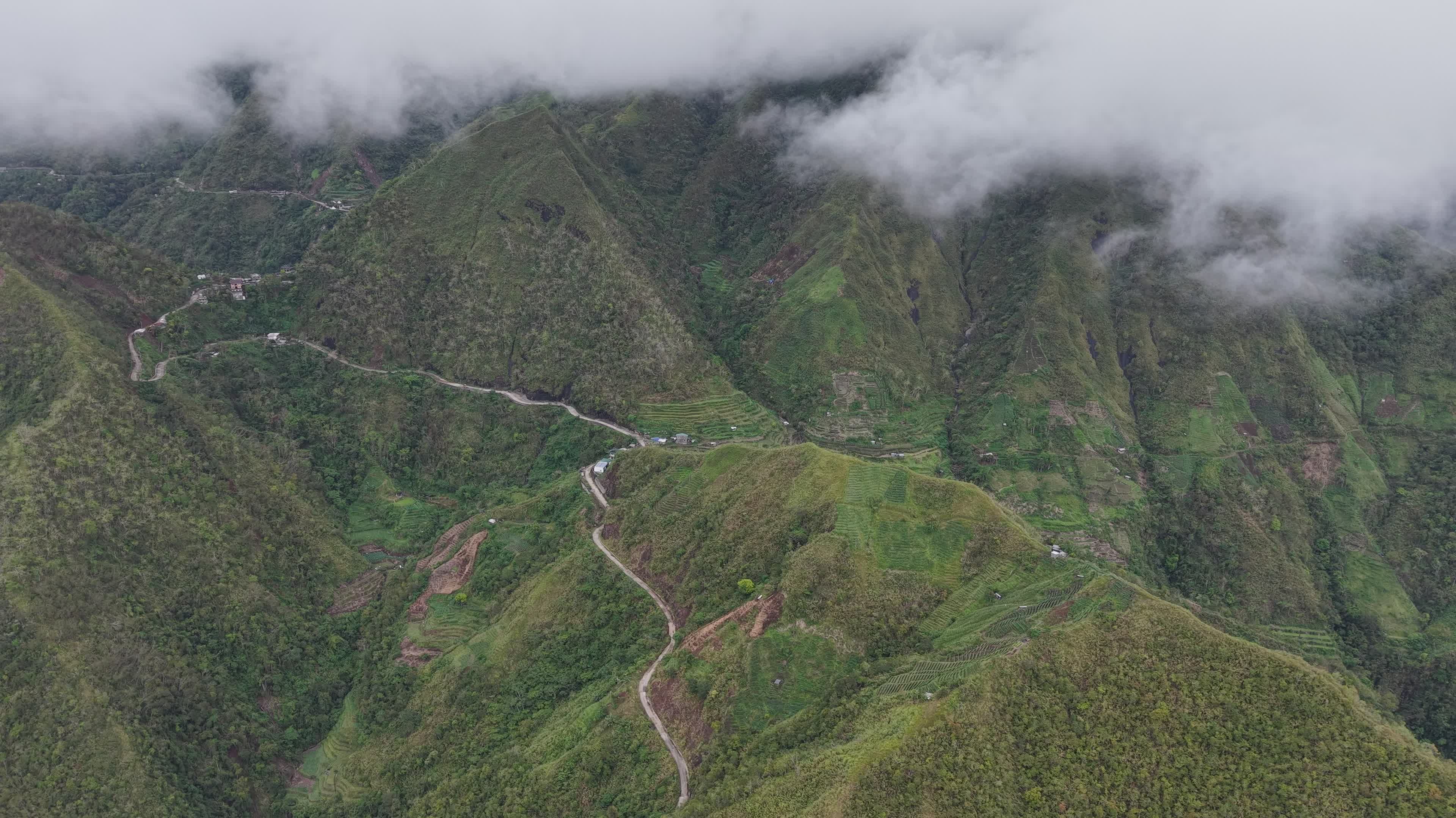 Stunning Aerial View of Cordillera Rice Terraces Free Stock Video ...