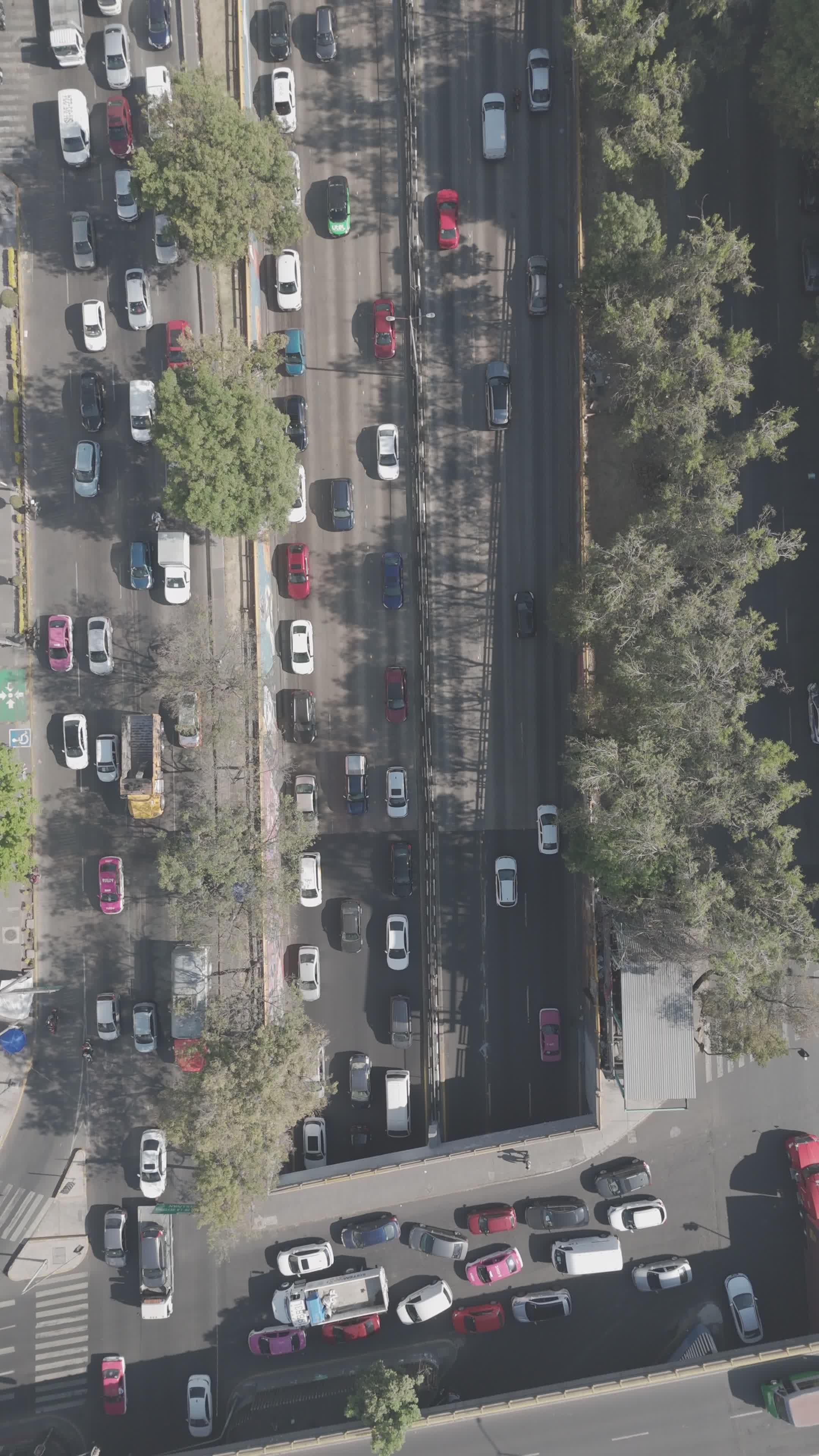 Aerial View of Busy City Traffic Flow Free Stock Video Footage, Royalty ...