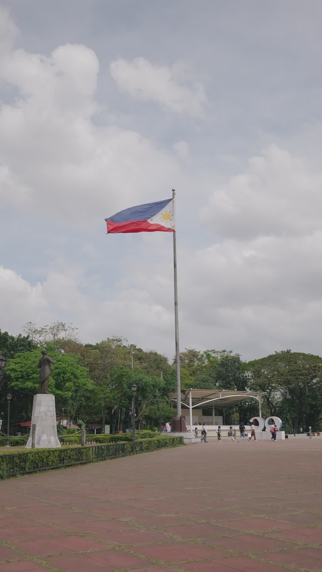 Philippine Flag Waving in Urban Park Free Stock Video Footage, Royalty ...