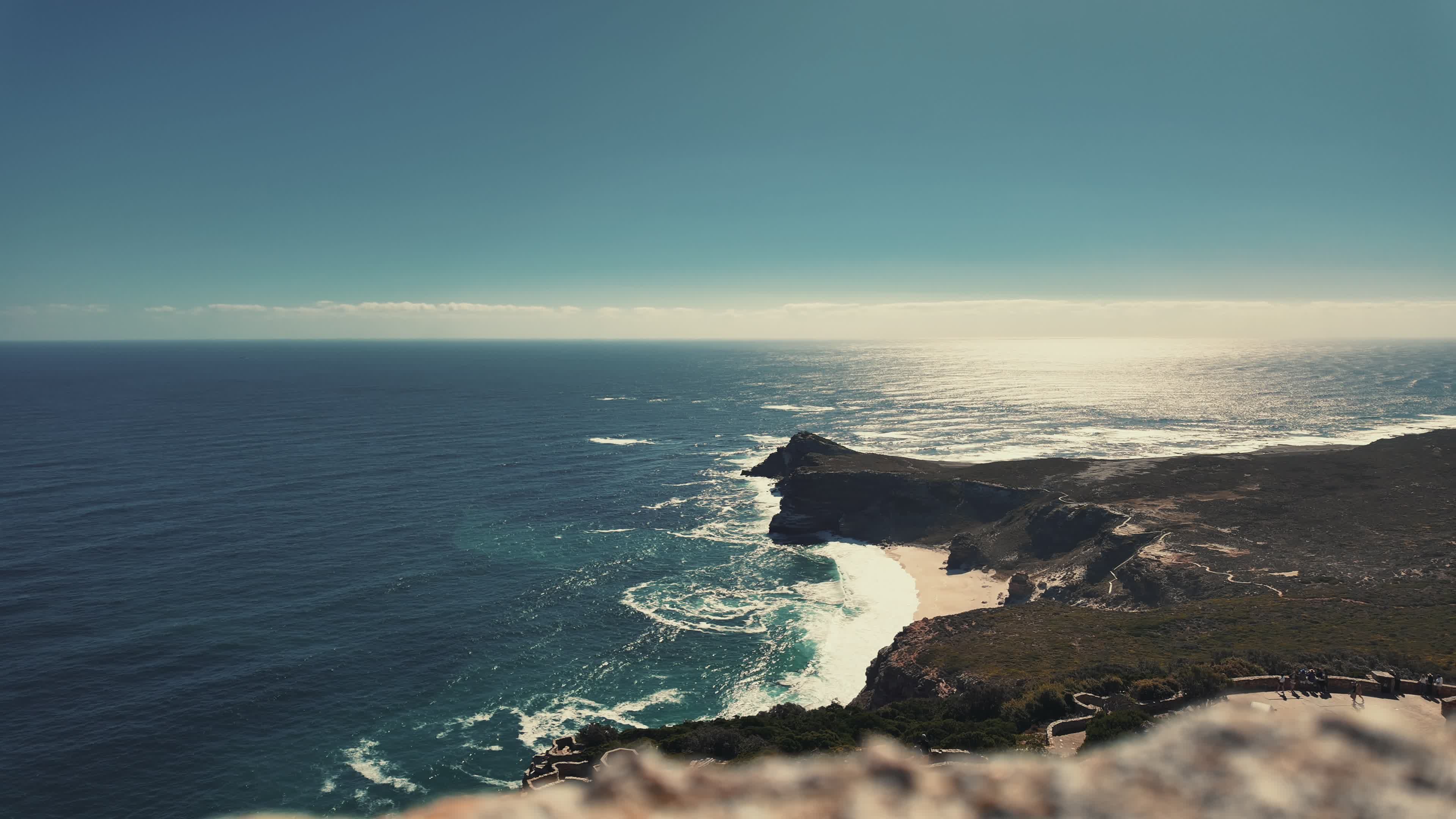 Stunning Aerial View of Cape Coastal Line Free Stock Video Footage ...