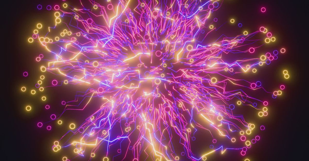 Vibrant Electric Energy Burst Animation Free Stock Video Footage ...