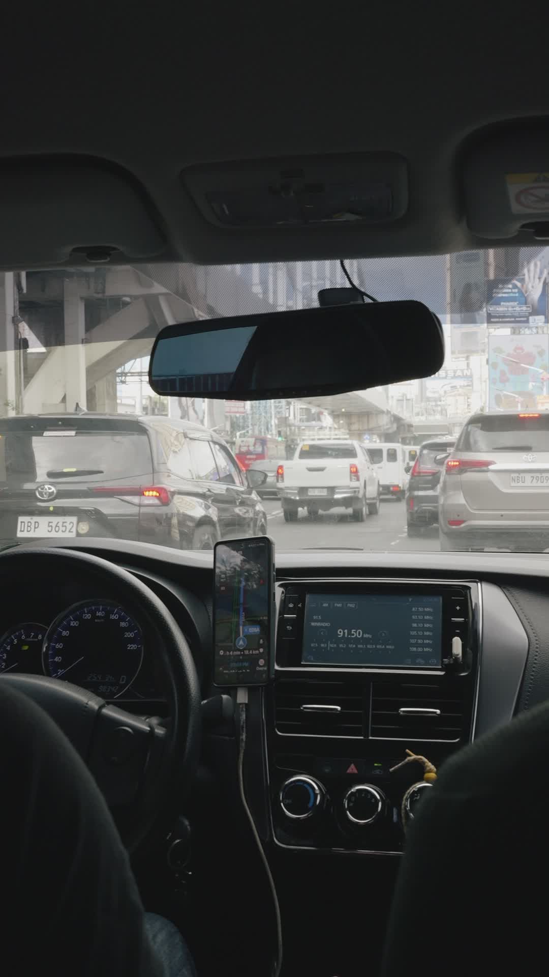 Driving Through City Traffic Jam in Car Free Stock Video Footage ...
