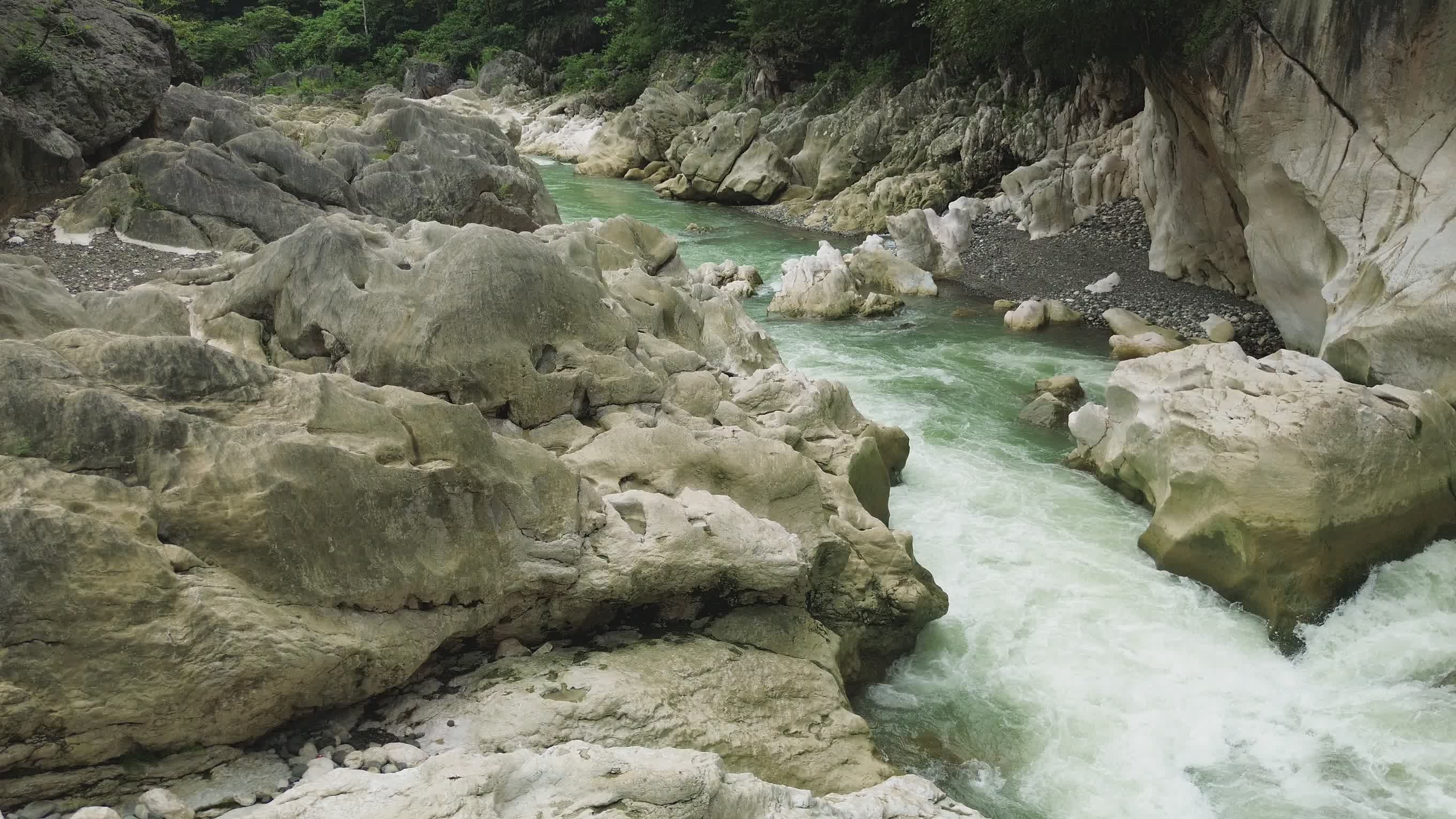 Serene Aerial View of a River in Philippines Free Stock Video Footage ...