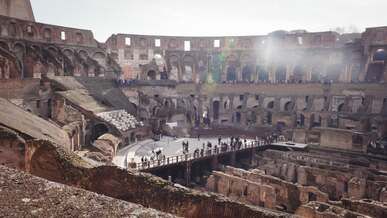 majestic view of the roman colosseum amphitheater