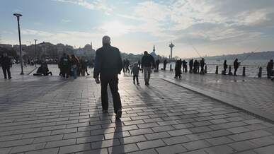 scenic waterfront walkway in istanbul