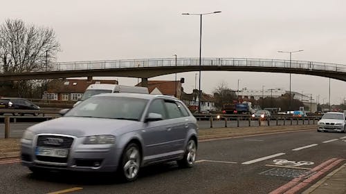 Street Footage Of Vehicle Passing By In Time Lapse