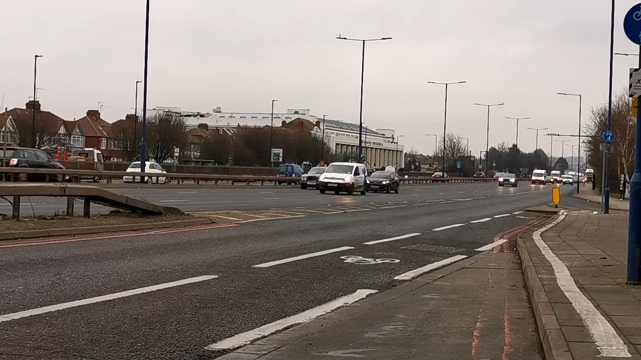 Shoulder Roads As Exit Points Coming From A Highway · Free Stock Video