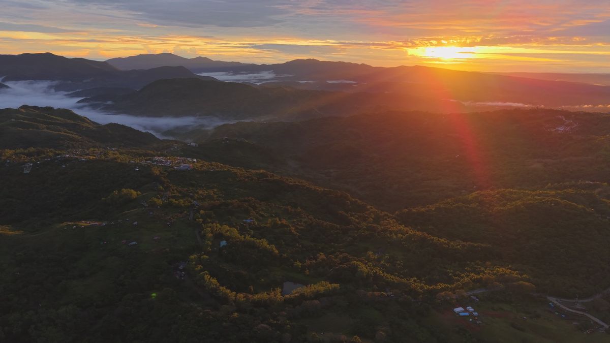 Breathtaking Mountain Sunset Over Clouds Free Stock Video Footage ...