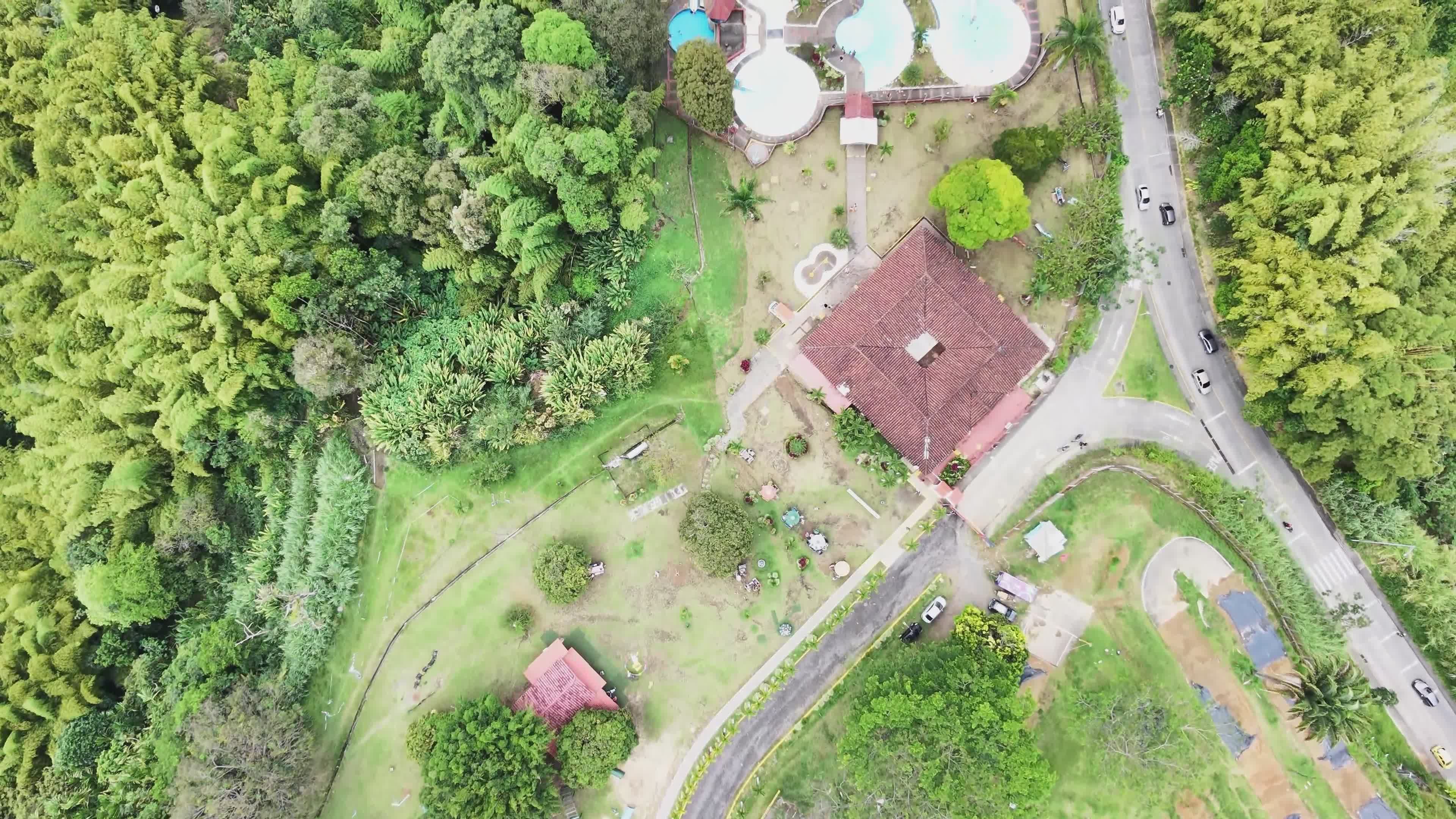 Drone Footage of Houses in a Mountain Landscape Free Stock Video ...