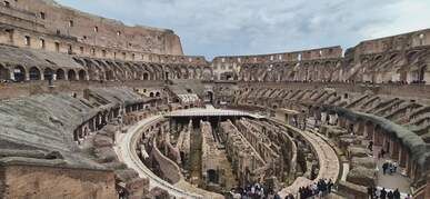 majestic view of the roman colosseum