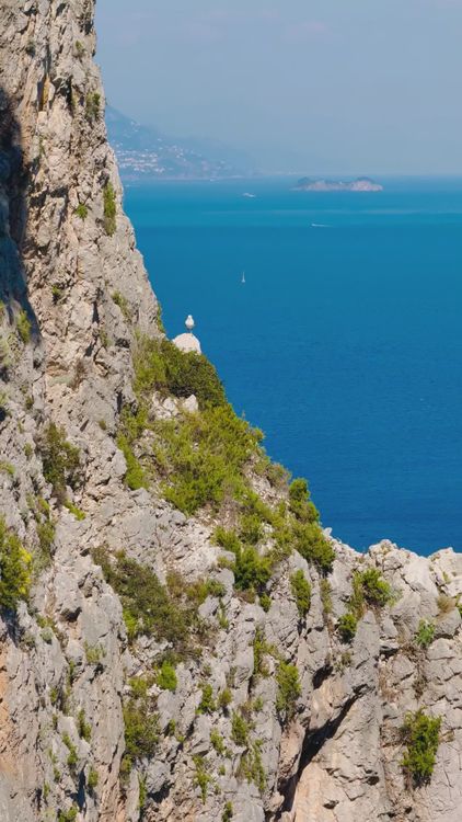 Scenic Coastal Cliff Overlooking Blue Sea Free Stock Video Footage ...