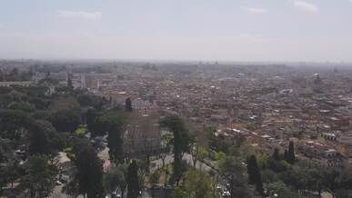 aerial view of historic rome skyline