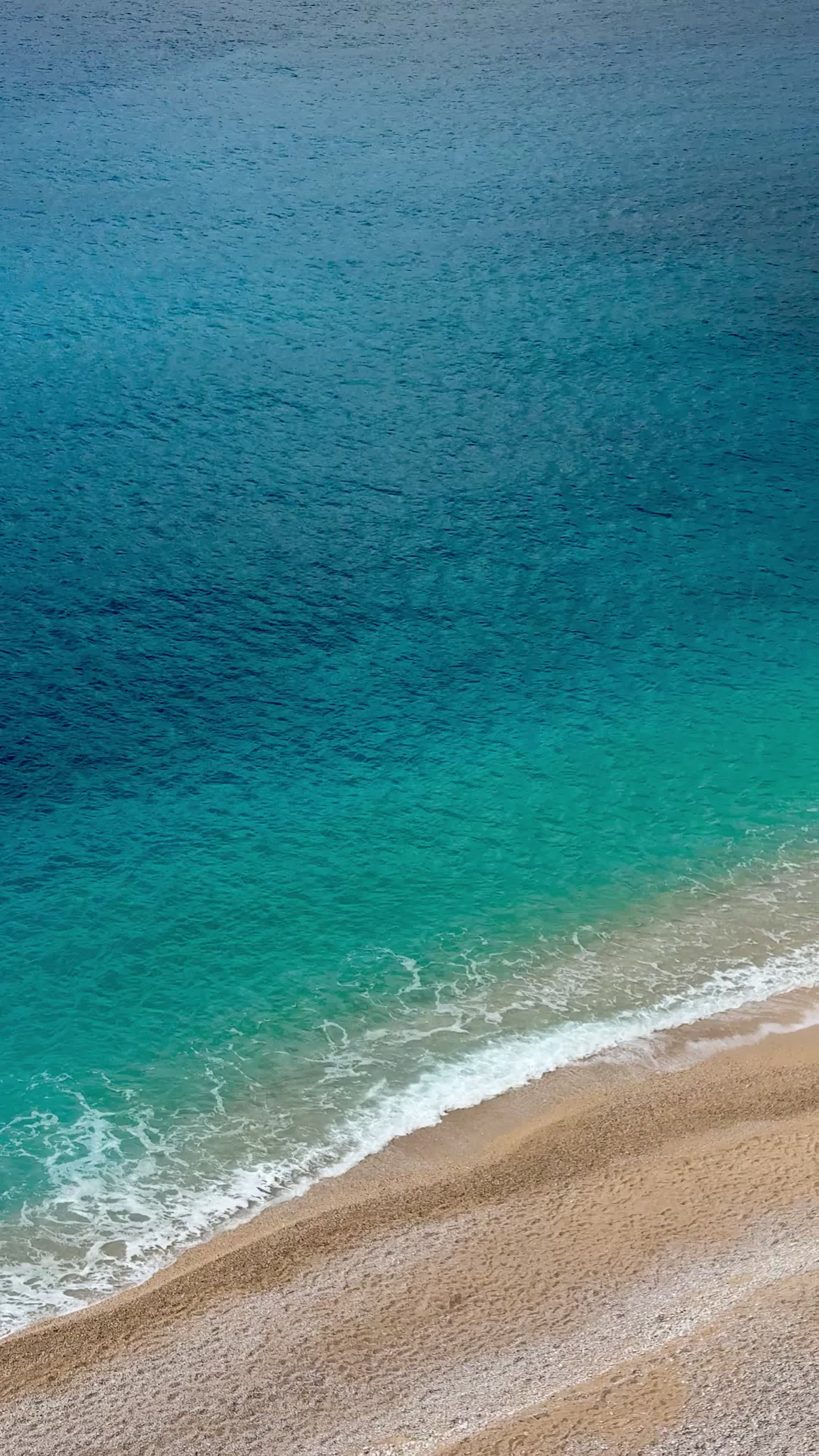 Aerial View of Turquoise Coastal Waves Free Stock Video Footage ...