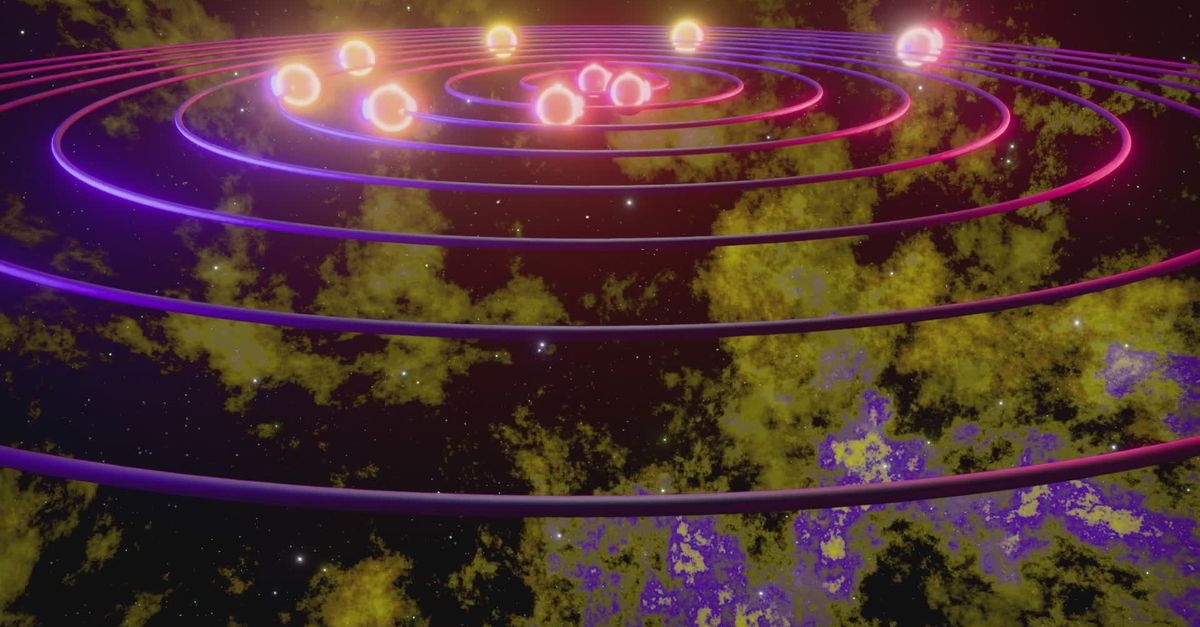 Vibrant Solar System Animation with Orbiting Planets Free Stock Video ...