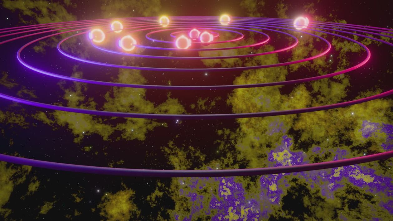 Planeten Animation Vibrant Solar System Animation with Orbiting Planets Free Stock Video ...