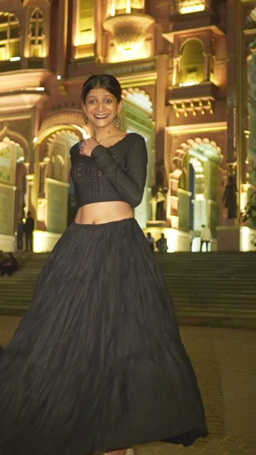 ladies dress video Stylish Woman Walking Downstairs in Elegant Dress