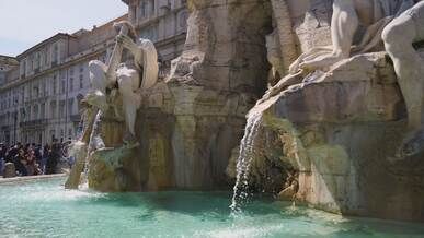 majestic sculptures at rome s famous fountain
