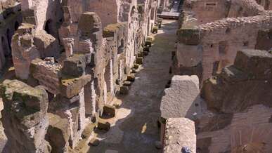aerial view of the colosseum s historic interior