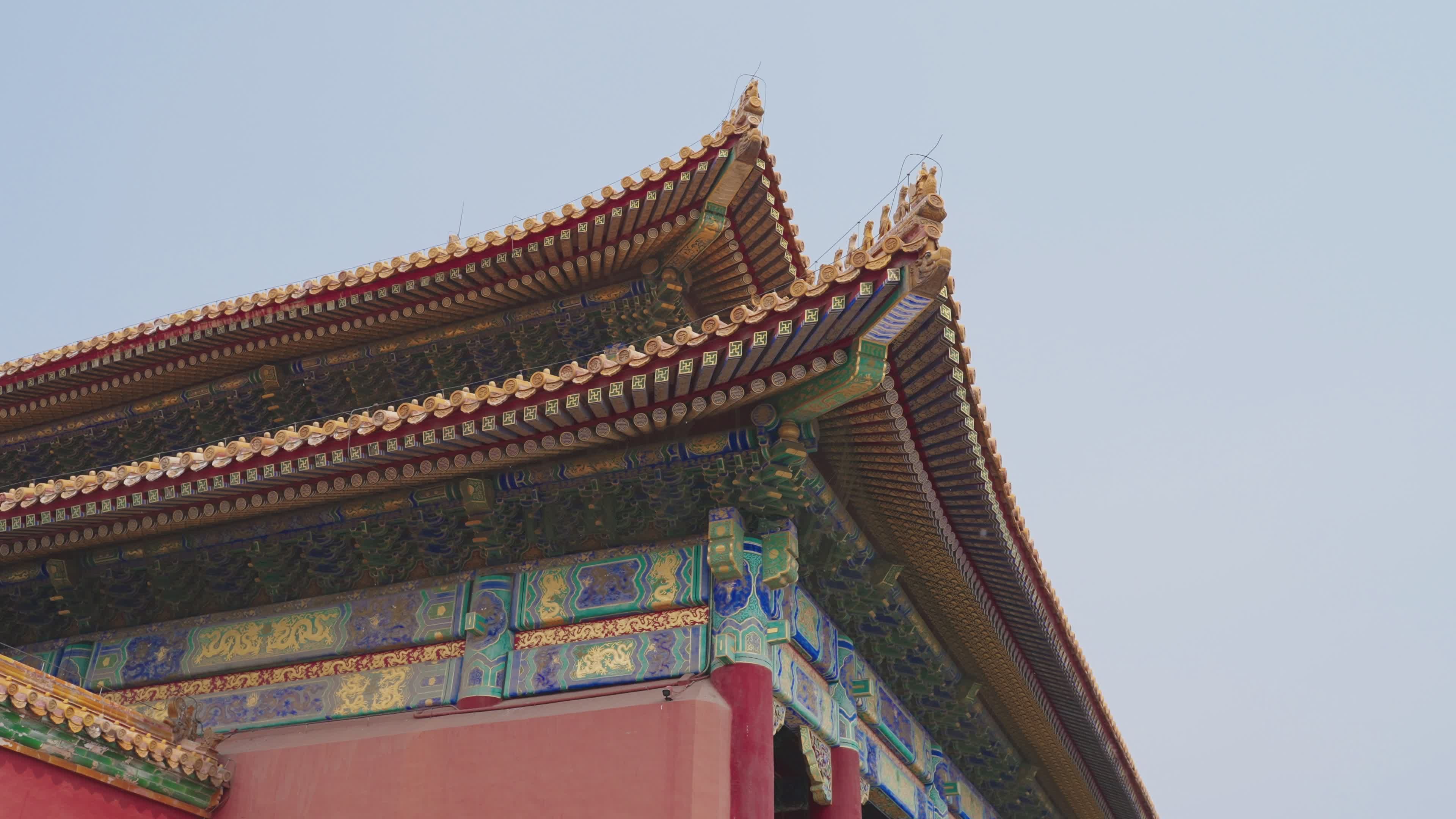 Traditional Chinese Architecture Rooftop Free Stock Video Footage ...