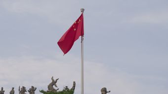 五星红旗飘扬视频素材