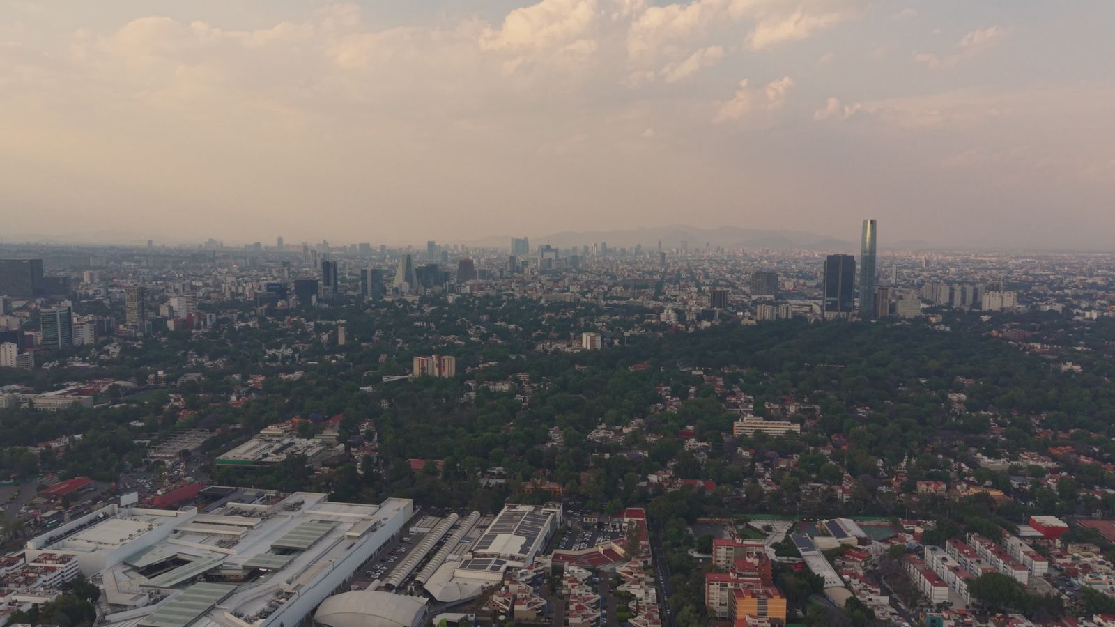 Aerial View of Mexico City Skyline Free Stock Video Footage, Royalty ...