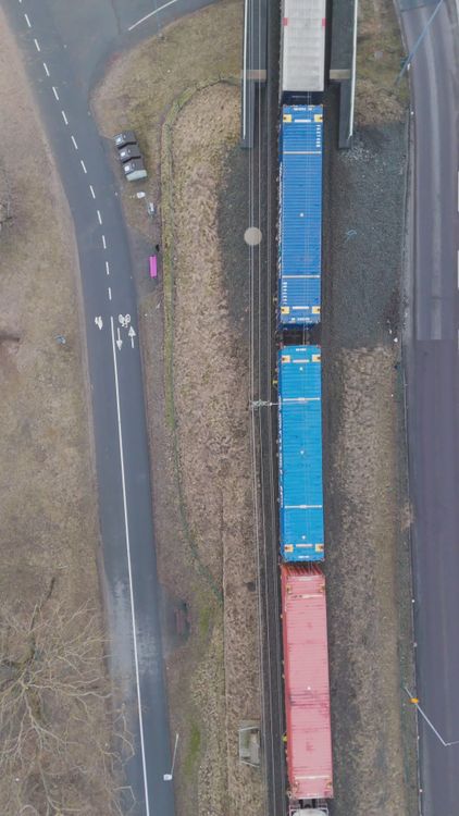 Train View Video Aerial View of Freight Train on Track Free Stock Video Footage, Royalty ...