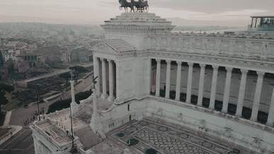 aerial view of iconic roman architecture