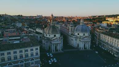 aerial view of piazza del popolo in rome