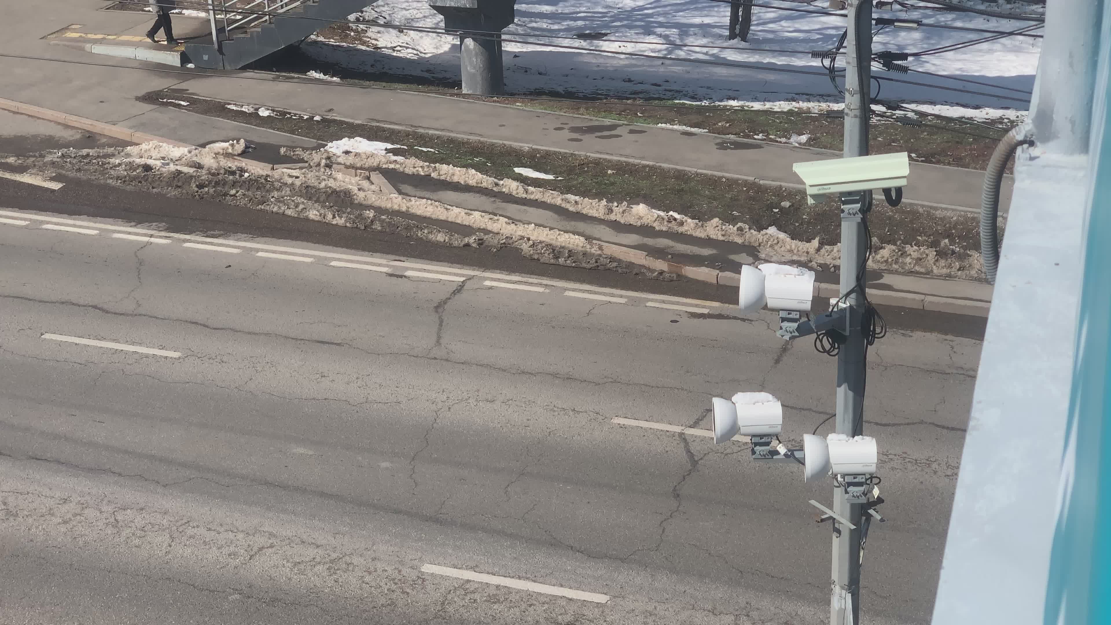 Busy Urban Street Monitoring with Traffic Cameras Free Stock Video ...