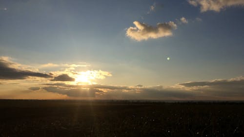 Clouds Formation In The Sky At Sunset