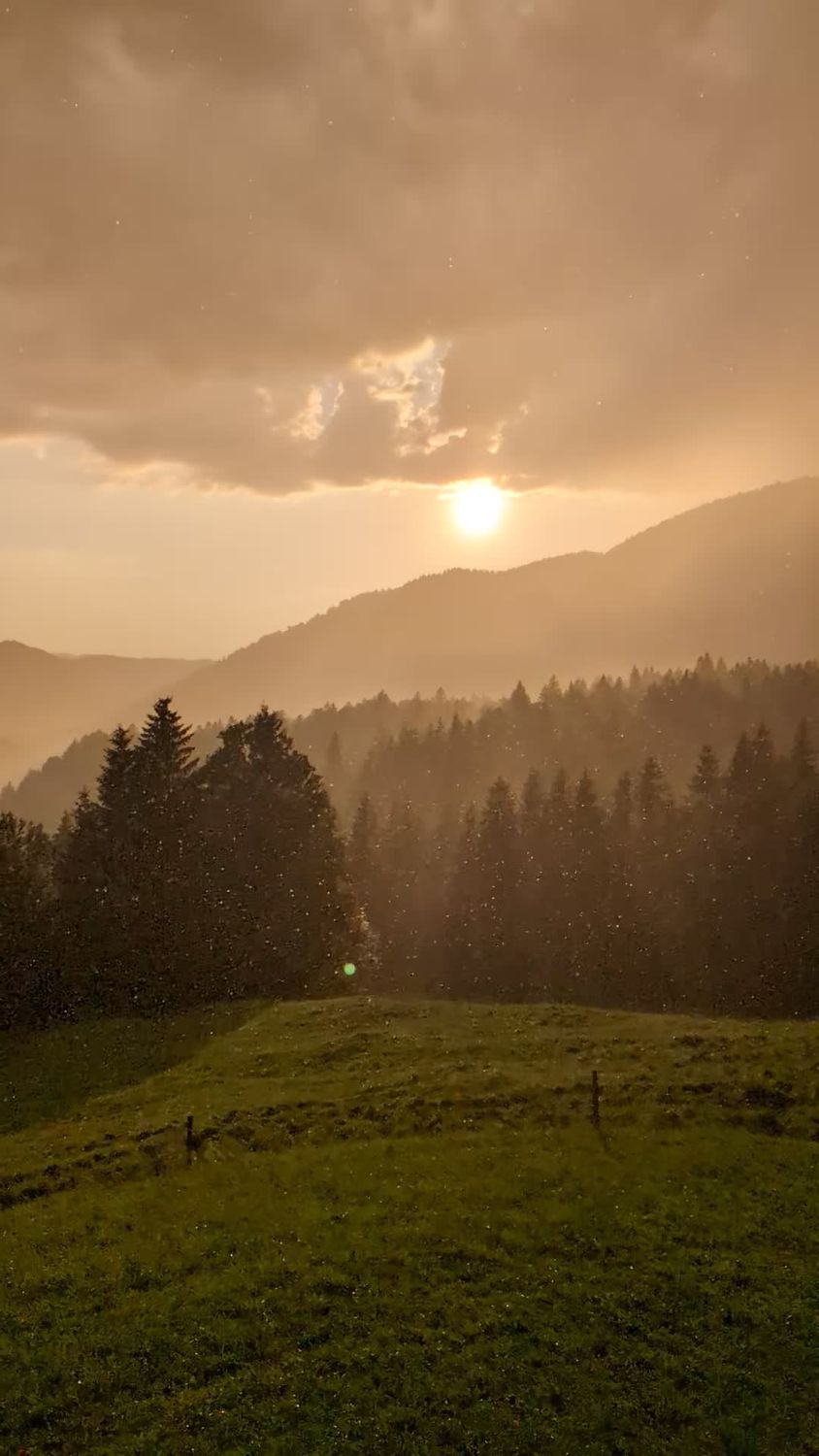 Alpine Biome Raining Dramatic Summer Rain Over Alpine Landscape Free Stock Video Footage ...