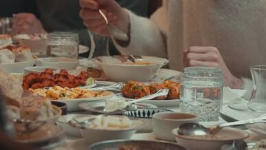 cozy family iftar dinner during ramadan