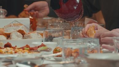 celebratory iftar meal during ramadan evening