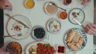 iftar gathering with traditional turkish cuisine