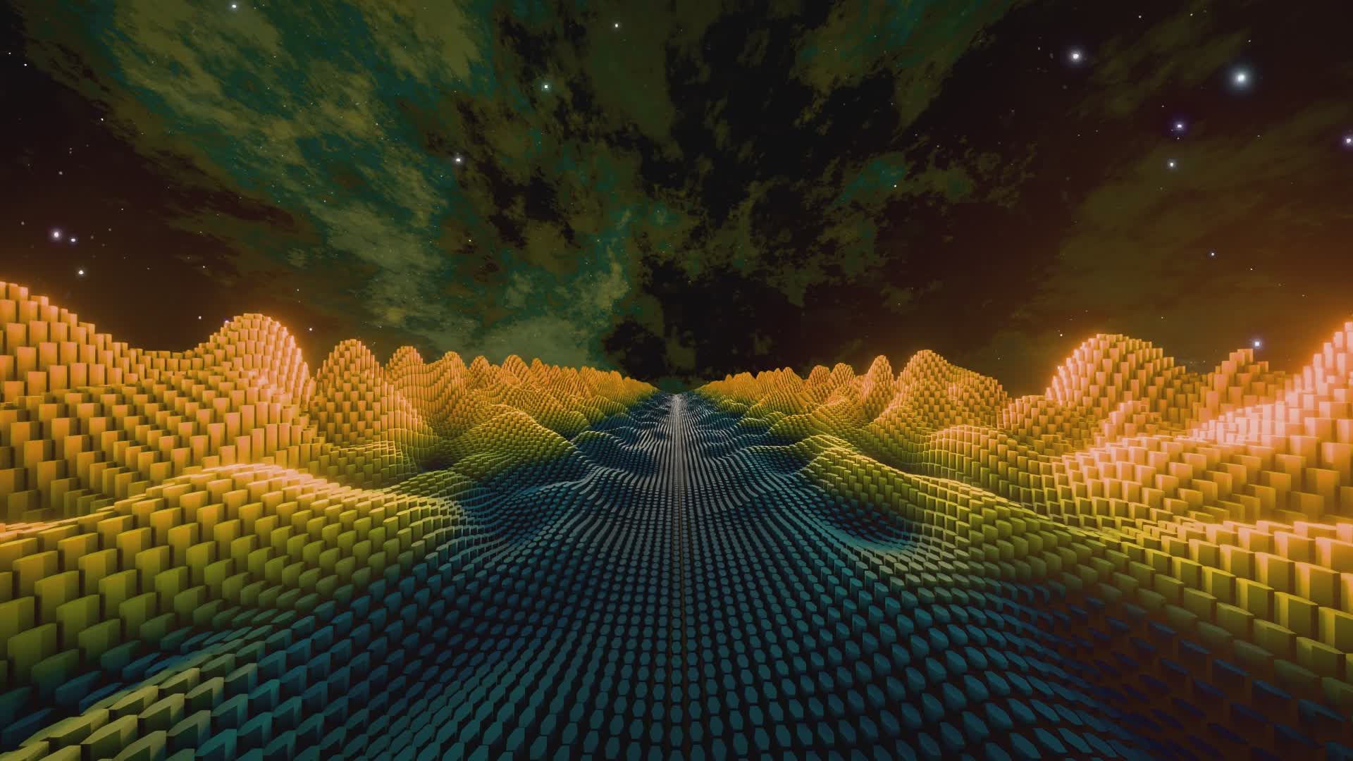 Computer Animated Landscape Vibrant Abstract 3D Landscape Animation Free Stock Video Footage ...