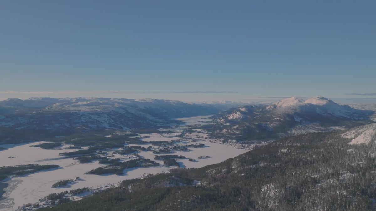 Stunning Aerial View of Snowy Mountain Range Free Stock Video Footage ...