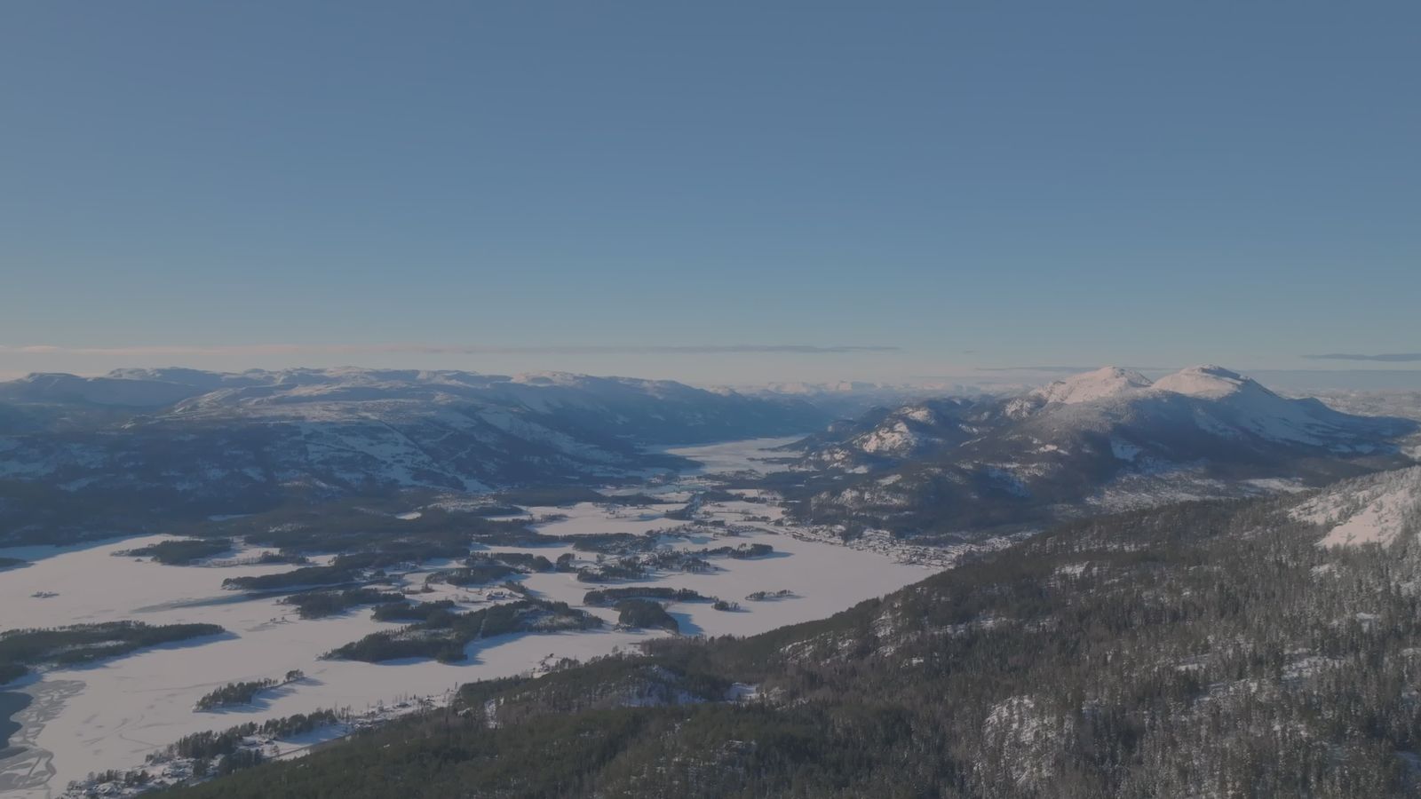 Stunning Aerial View of Snowy Mountain Range Free Stock Video Footage ...