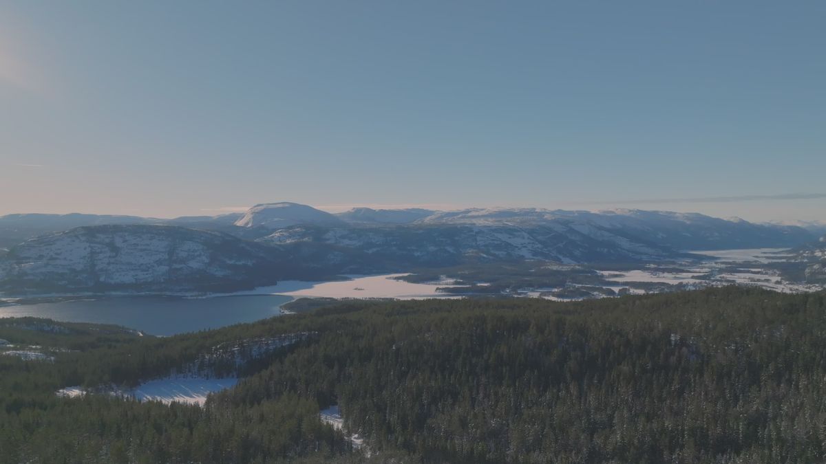 Aerial View of Snowy Norway Mountain Valleys Free Stock Video Footage ...