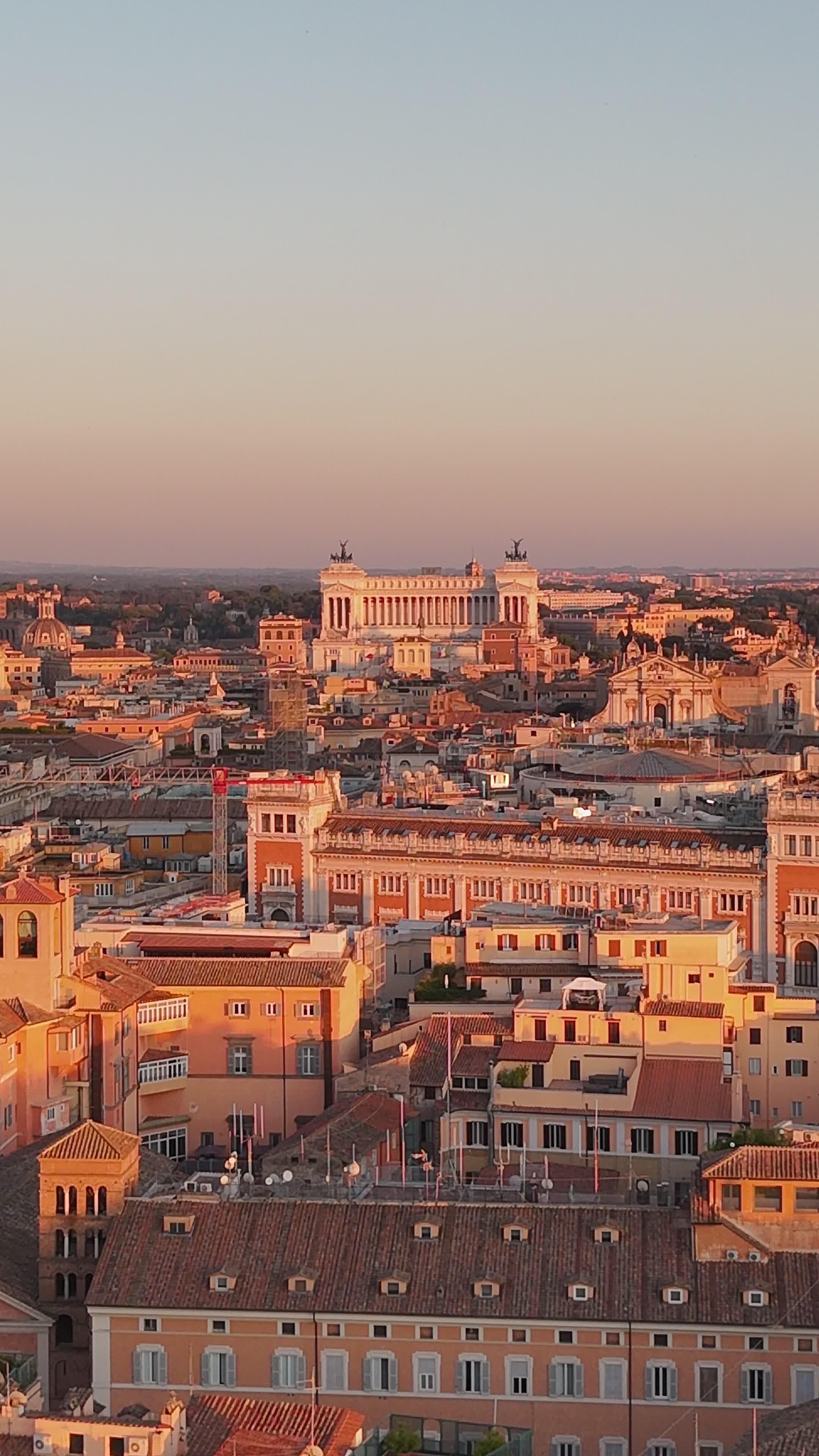 Sunset Aerial View of Rome's Cityscape Free Stock Video Footage ...