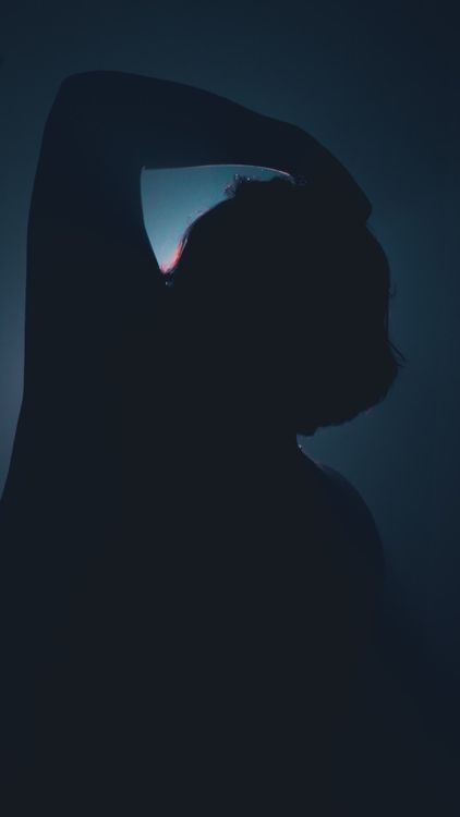 Blue Light Body Raps Dramatic Human Silhouette in Blue Light Free Stock Video Footage ...