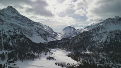 Drone Footage of Snow Capped Mountains Free Stock Video Footage ...