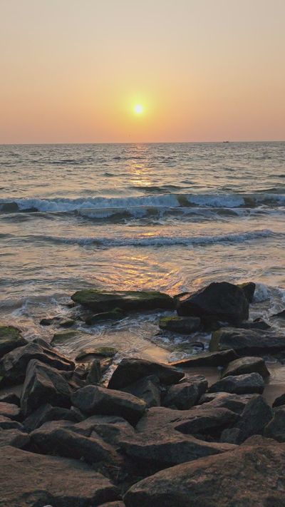 Nischal's ocean waves sunset video