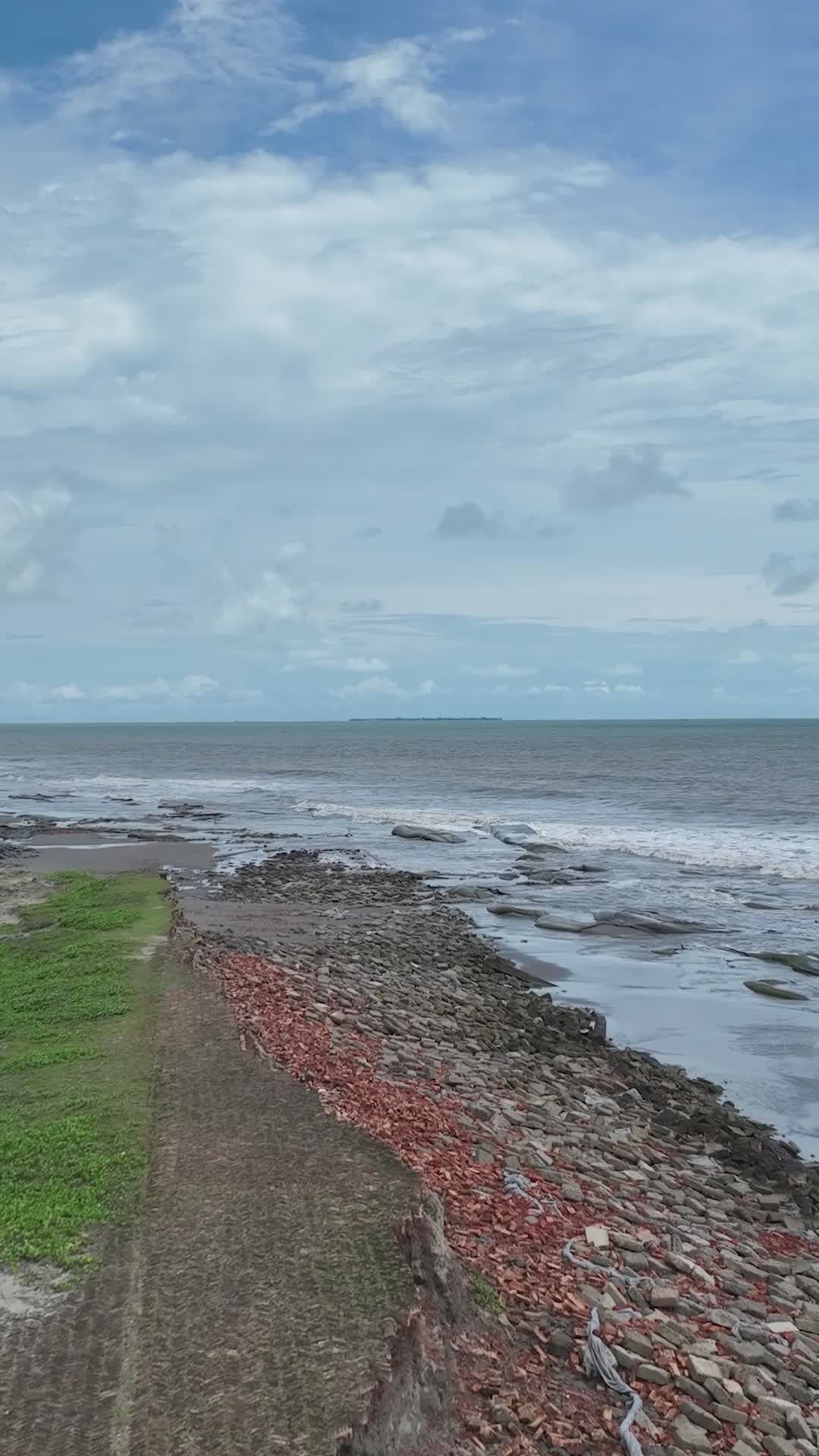 Scenic Beach View with Ocean Waves Free Stock Video Footage, Royalty ...