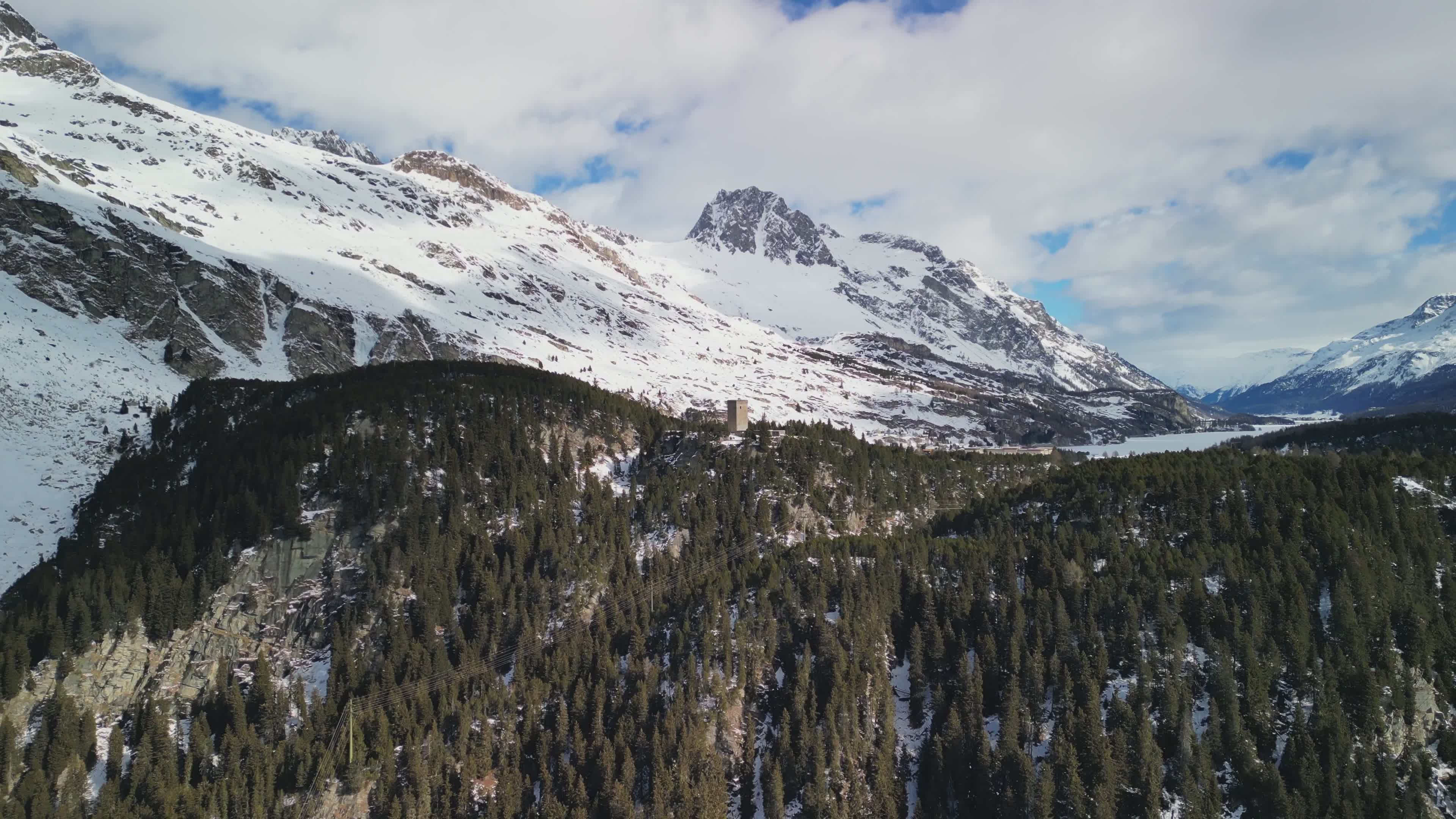 Breathtaking Aerial View of Snowy Mountains Free Stock Video Footage ...