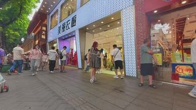 vibrant guangzhou street life captured in daylight