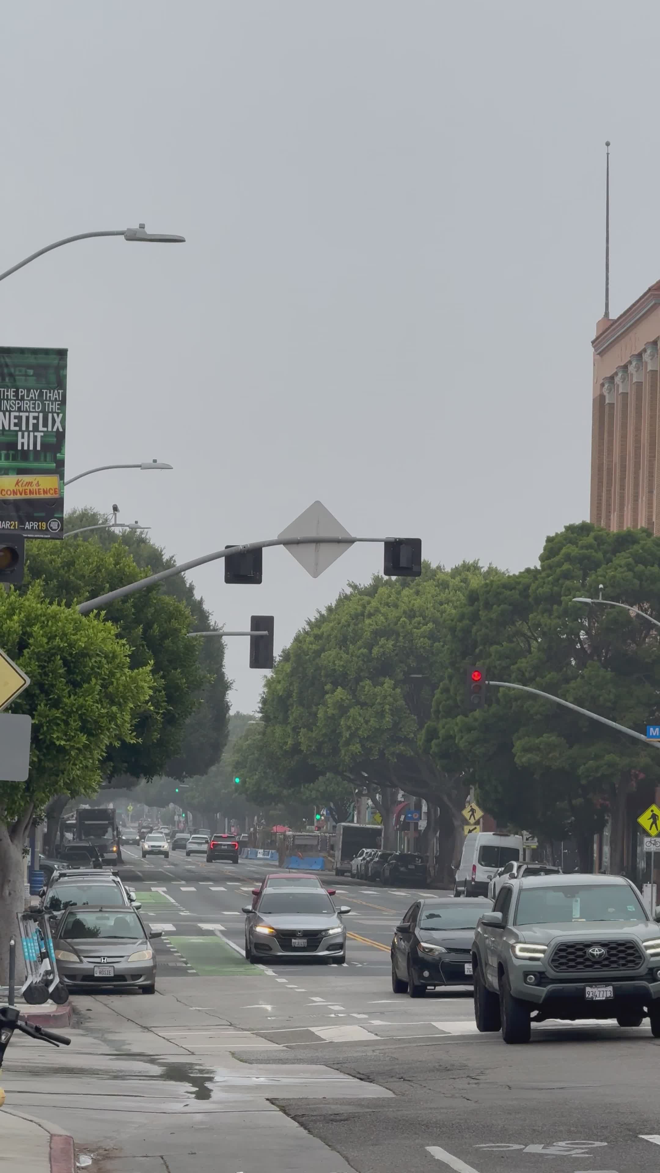Busy Urban Street with Traffic in Los Angeles Free Stock Video Footage ...
