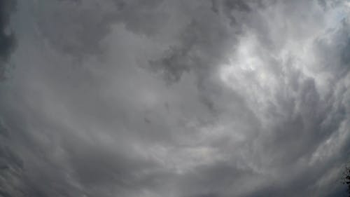 Dark Rain Clouds Formation Above The Sky