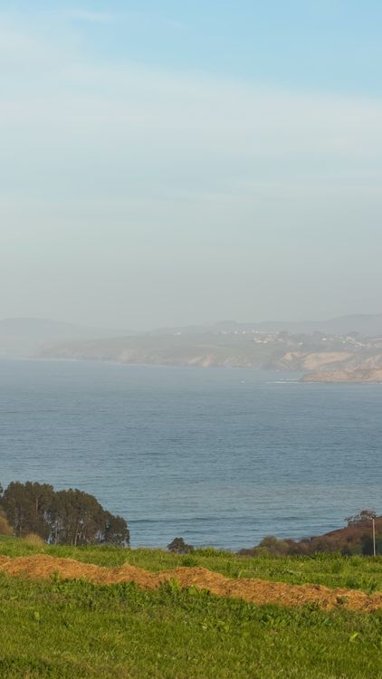 Scenic Coastal Landscape with Lush Greenery Free Stock Video Footage ...