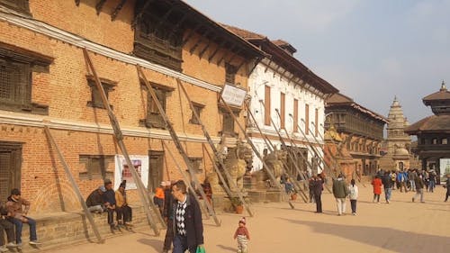 Ancient Building Under Going Restoration And Repairs