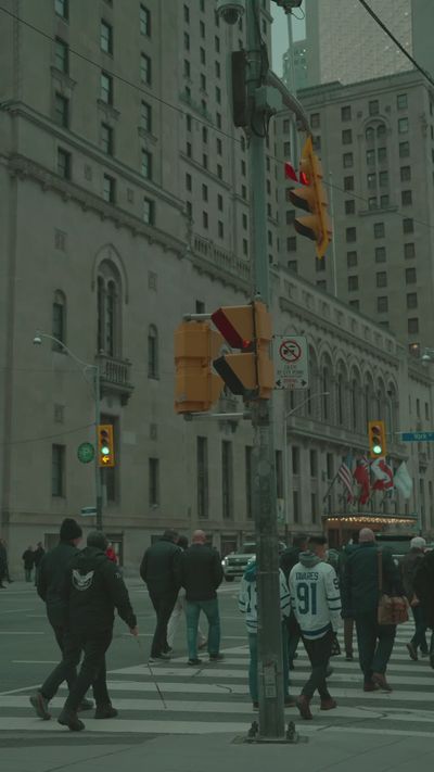Dynamic Urban Street Scene in Downtown Toronto Free Stock Video Footage ...